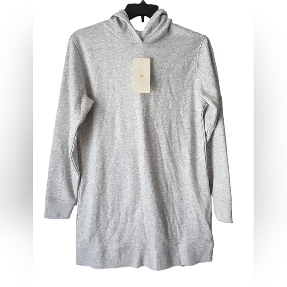 NWT Fabletics April Hooded Gray Long Sleeve Dress Size S - Picture 2 of 12